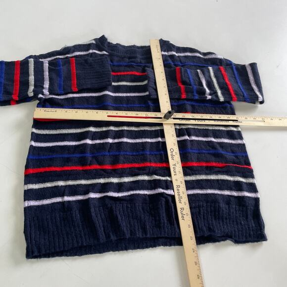 Court & Rowe Sweater Womens Small Black Red Blue Amelia Stripe Oversized Slouchy - Picture 7 of 9